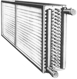 Marlo Coil finned coils heat and cool air to liquid or air.  Stratomizer face and bypass damper heat exchangers to air or liquid.